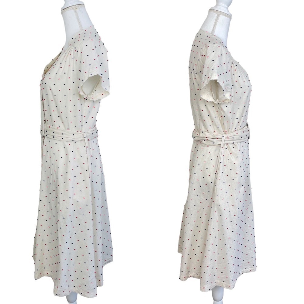 Archerie NYC Midi Short Sleeve Button Down Belted Dress 10 - Picture 6 of 12